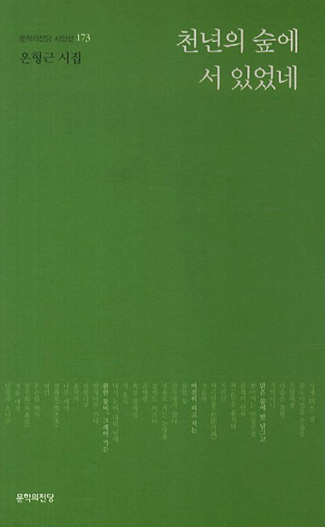 천년의 숲에 서 있었네(문학의전당 시인선 173)