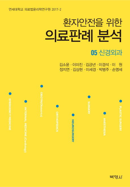 의료판례 분석 5: 신경외과(환자안전을 위한)(연세대학교 의료법윤리학연구원 2017-2)