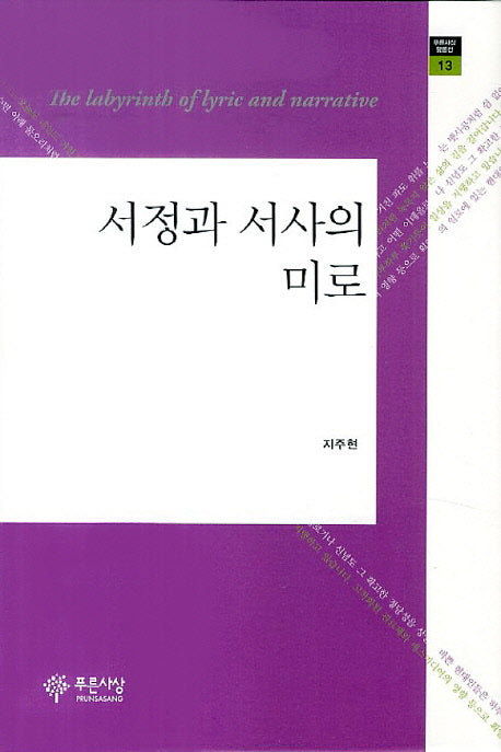 서정과 서사의 미로(푸른사상 비평선 13)(양장본 HardCover)