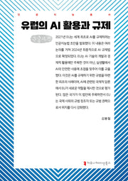 유럽의 AI 활용과 규제(큰글자책)(인공지능총서)