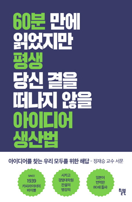 60분 만에 읽었지만 평생 당신 곁을 떠나지 않을 아이디어 생산법(양장본 Hardcover)