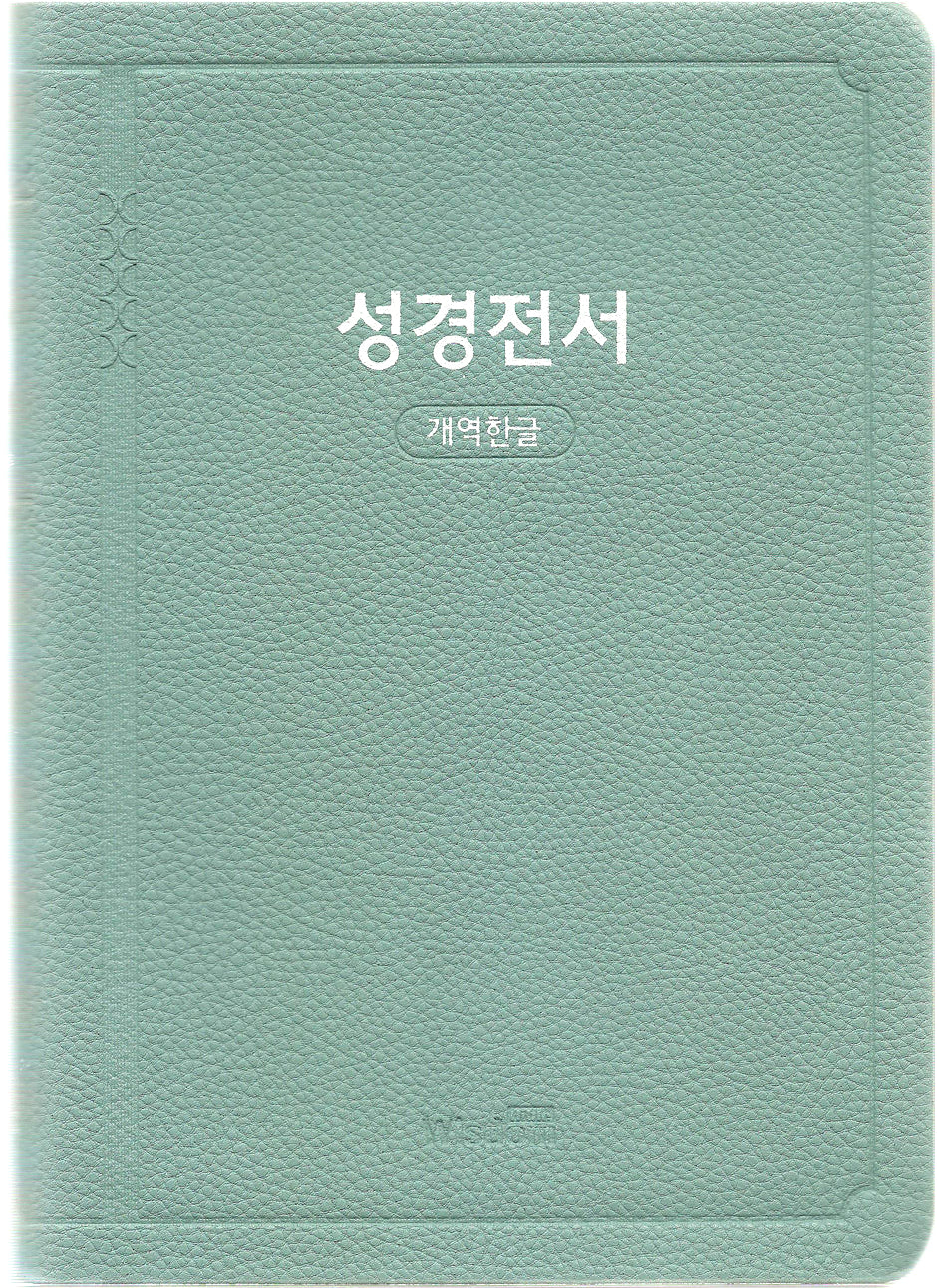 개역한글판 큰활자 성경전서(72EB/대/단본/색인/무지퍼/PU/라이트민트)