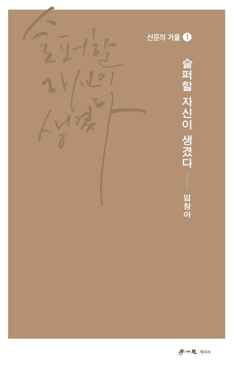 슬퍼할 자신이 생겼다(산문의 거울 1)