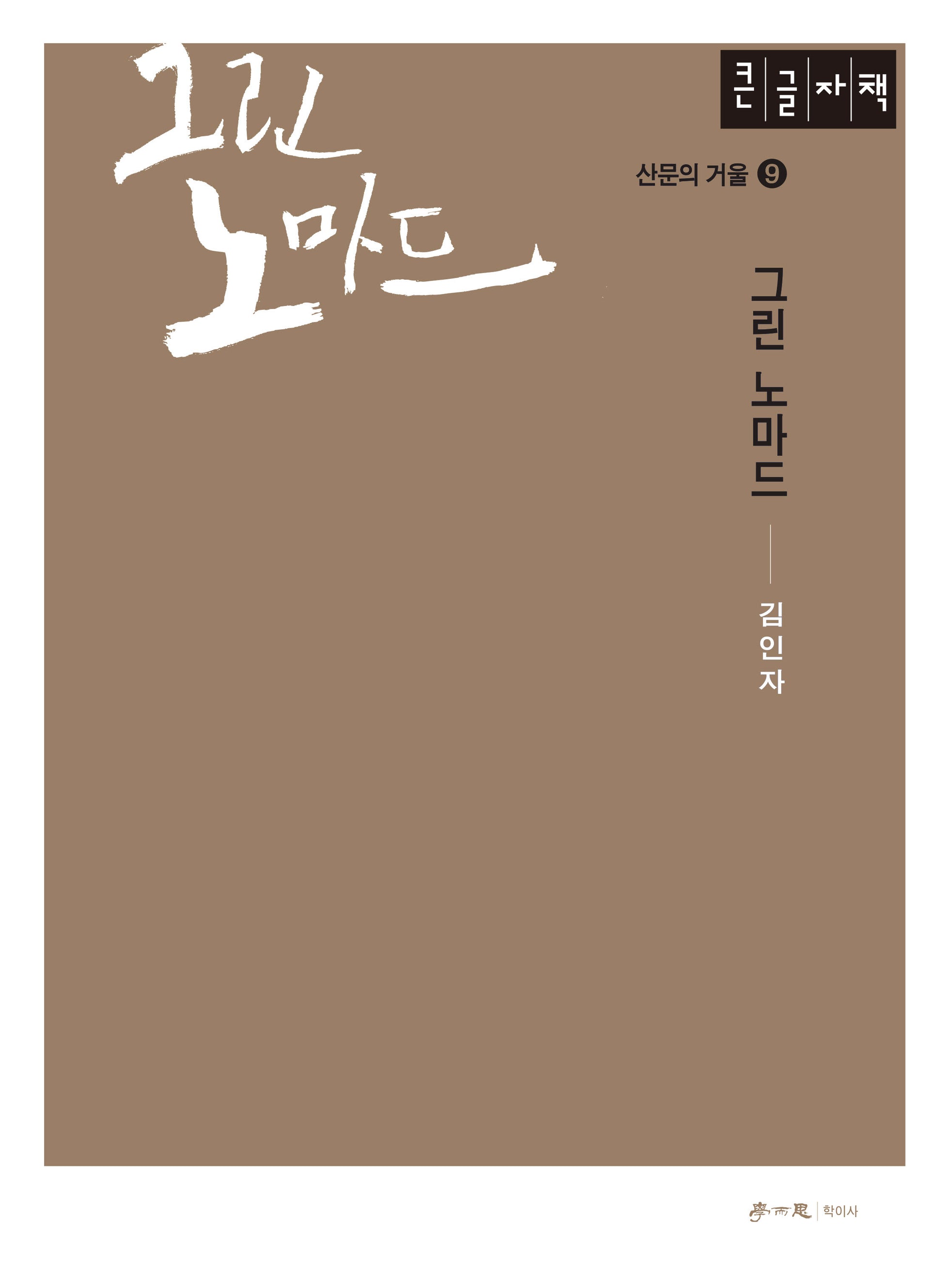 그린 노마드(큰글자책)(산문의 거울 9)