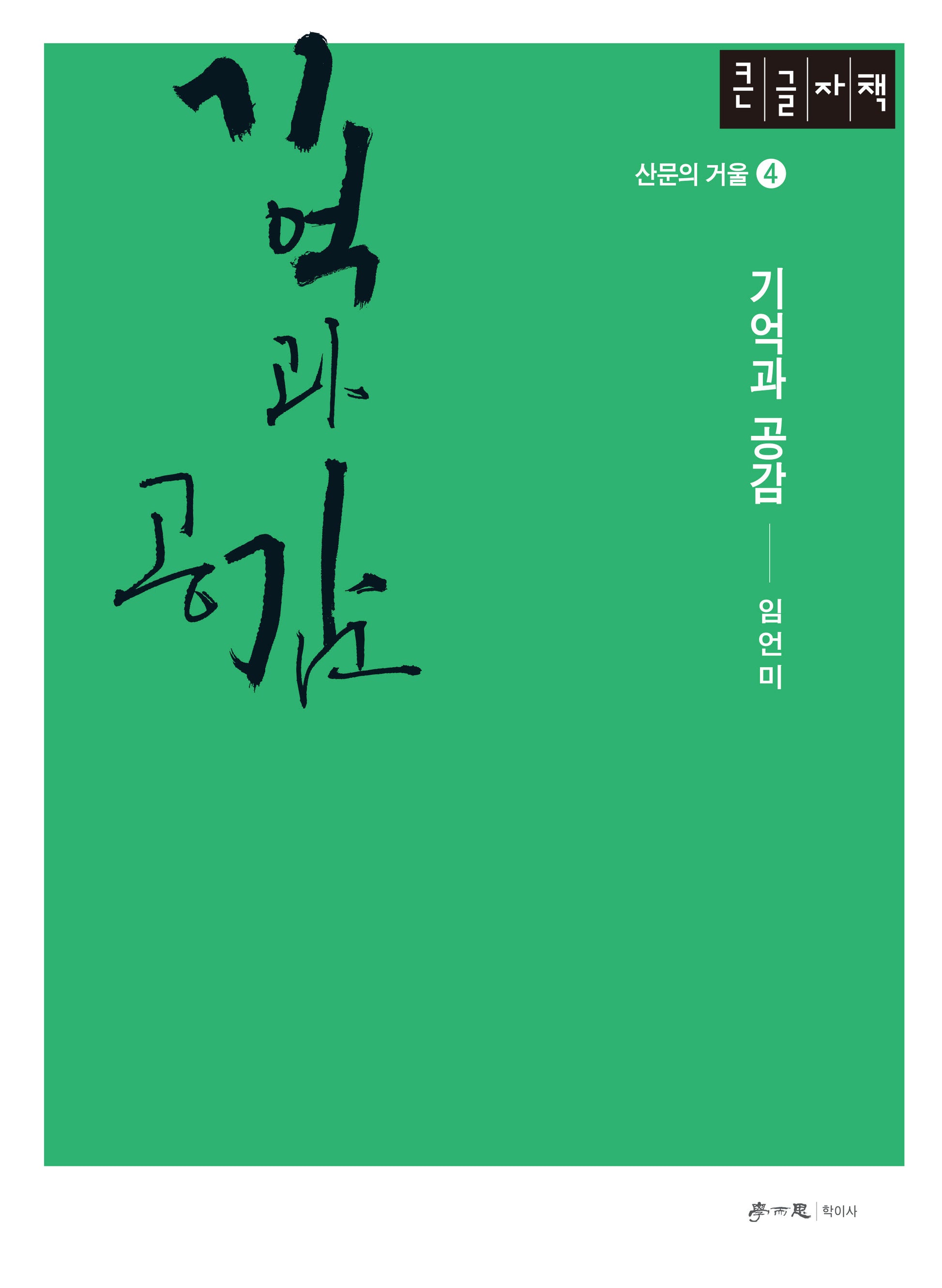 기억과 공감(큰글자책)(산문의 거울 4)