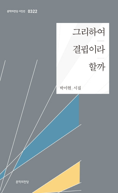 그리하여 결핍이라 할까(문학의전당 시인선 322)