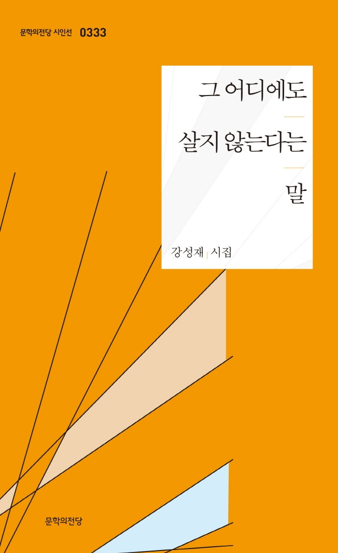 그 어디에도 살지 않는다는 말(문학의전당 시인선 333)