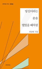 당신이라는 문을 열었을 때처럼(문학의전당 시인선 336)