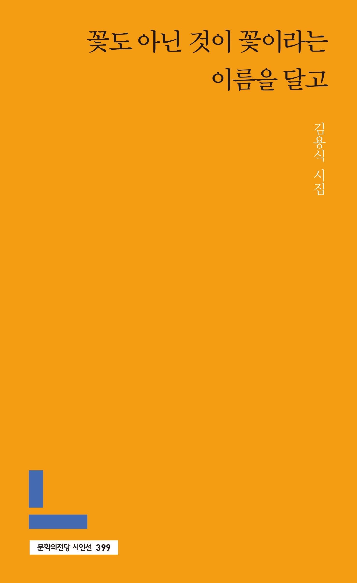 꽃도 아닌 것이 꽃이라는 이름을 달고(문학의전당 시인선 399)