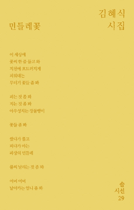 민들레 꽃(솔시선 29)