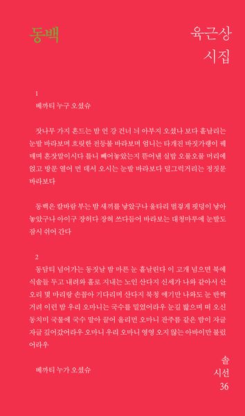 동백(솔시선 36)