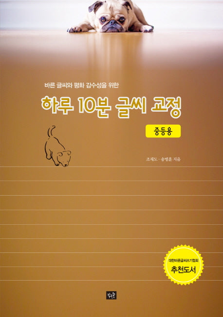 하루 10분 글씨 교정(중등용)(바른 글씨와 평화 감수성을 위한)