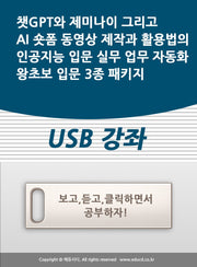 챗GPT와 제미나이 그리고 AI 숏폼 동영상 제작과 활용법의 인공지능 입문 실무 업무 자동화 왕초보 입문 3종 패키지
