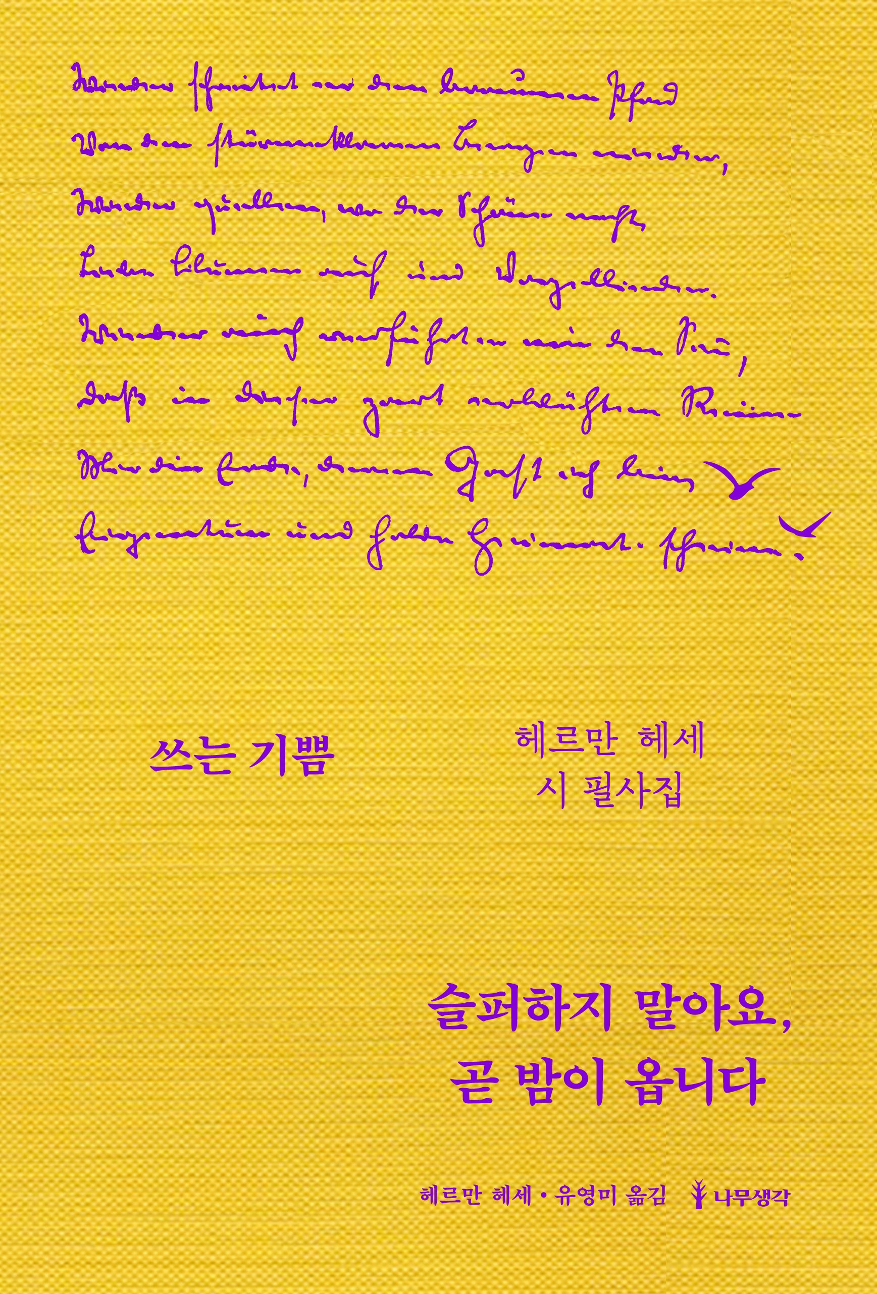 슬퍼하지 말아요, 곧 밤이 옵니다(쓰는 기쁨)(양장본 Hardcover)