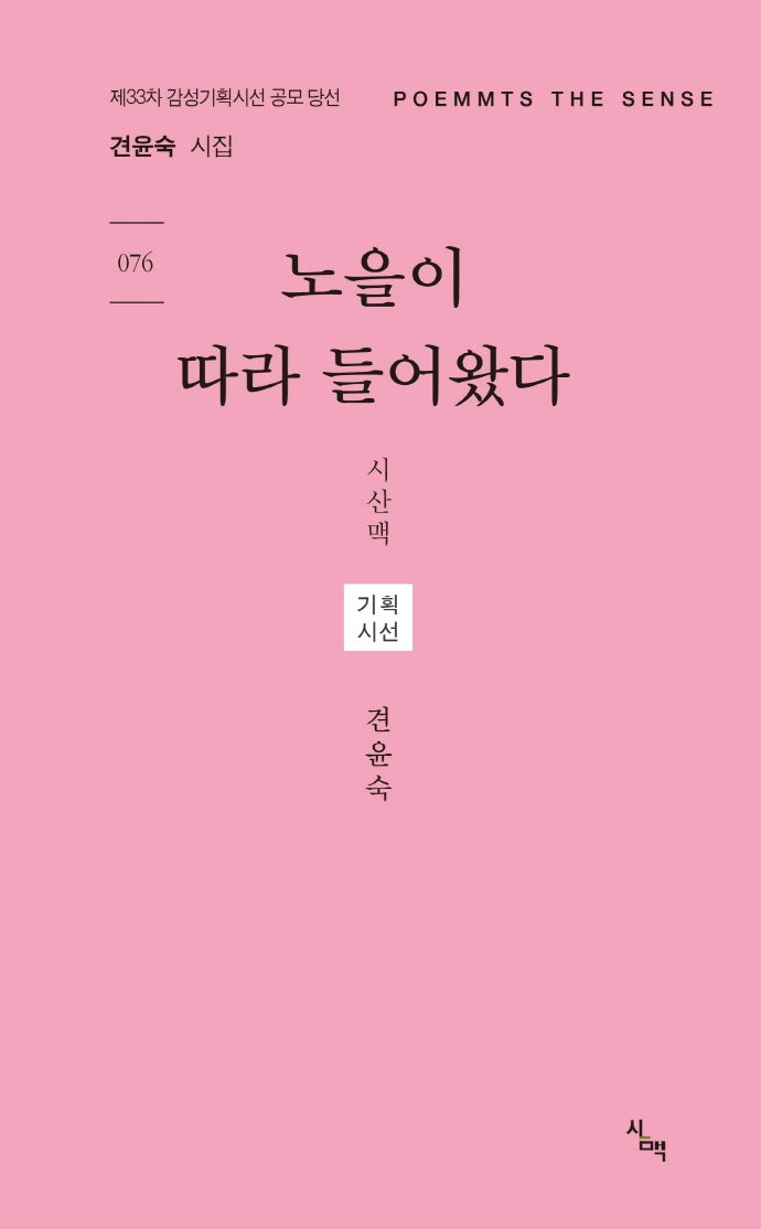 노을이 따라 들어왔다(시산맥 기획시선 76)