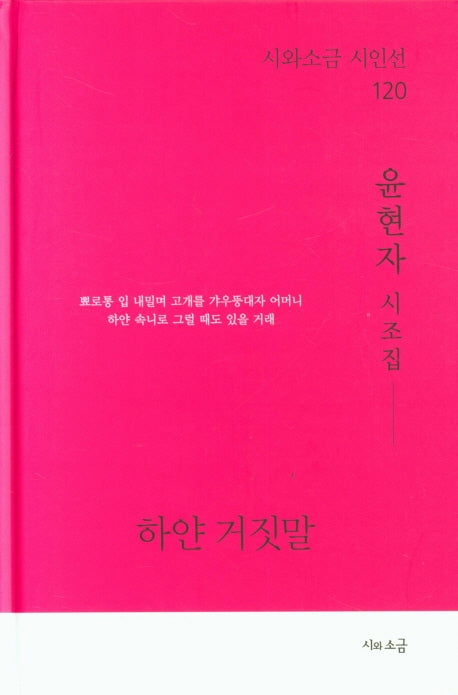 하얀 거짓말(시와소금 시인선 120)(양장본 Hardcover)