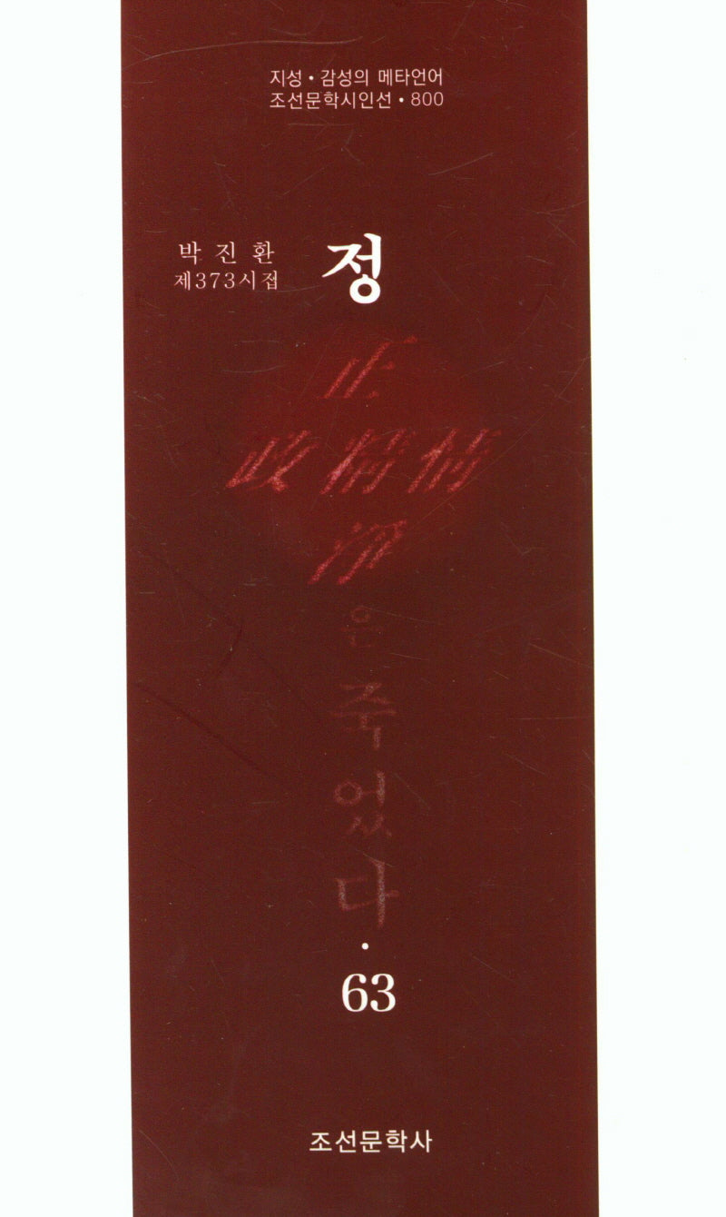정은 죽었다 63(조선문학시인선 800)