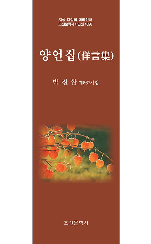 양언집(지성 감성의 메타언어 조선문학사시인선 1028)