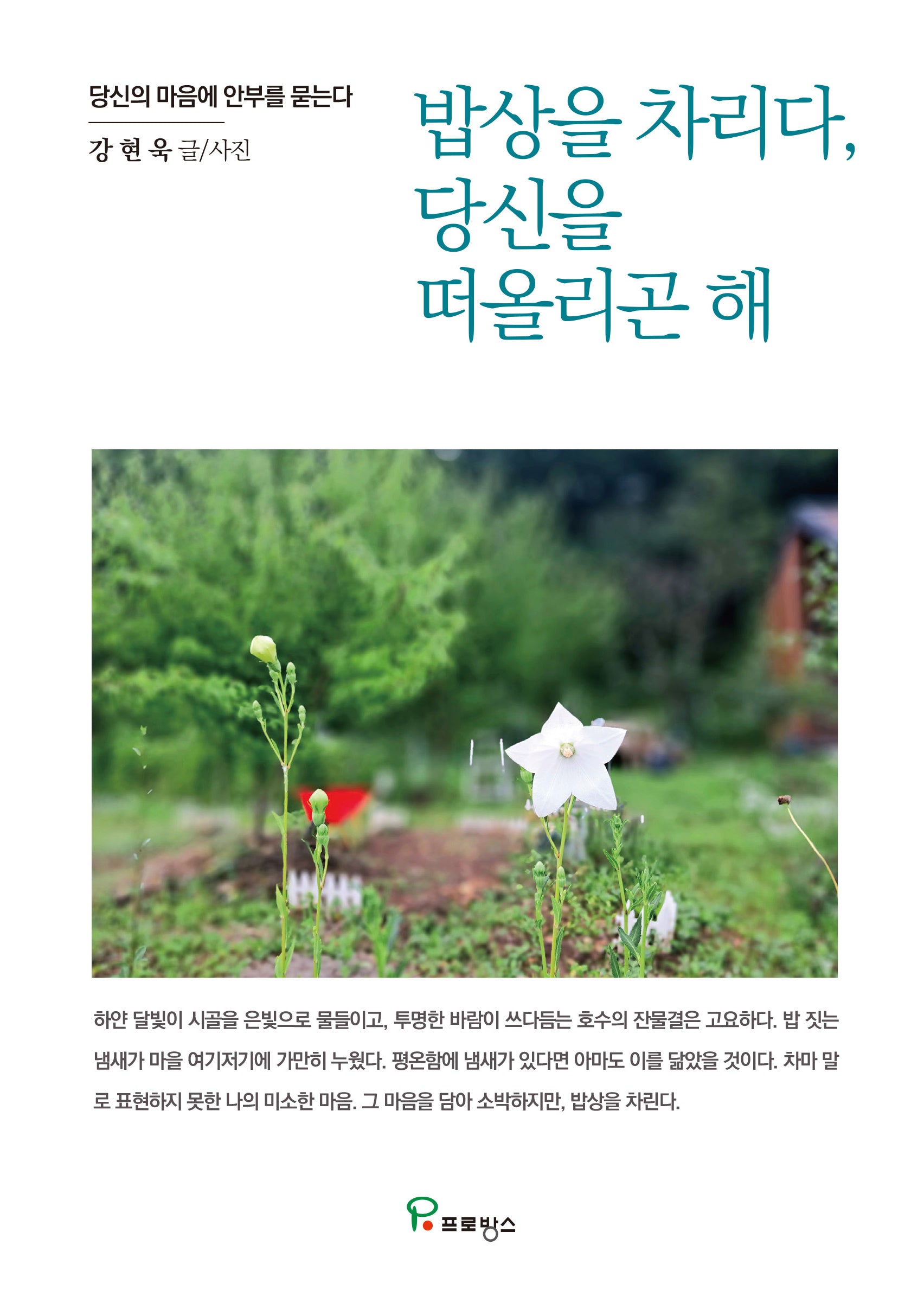 밥상을 차리다, 당신을 떠올리곤 해(반양장)