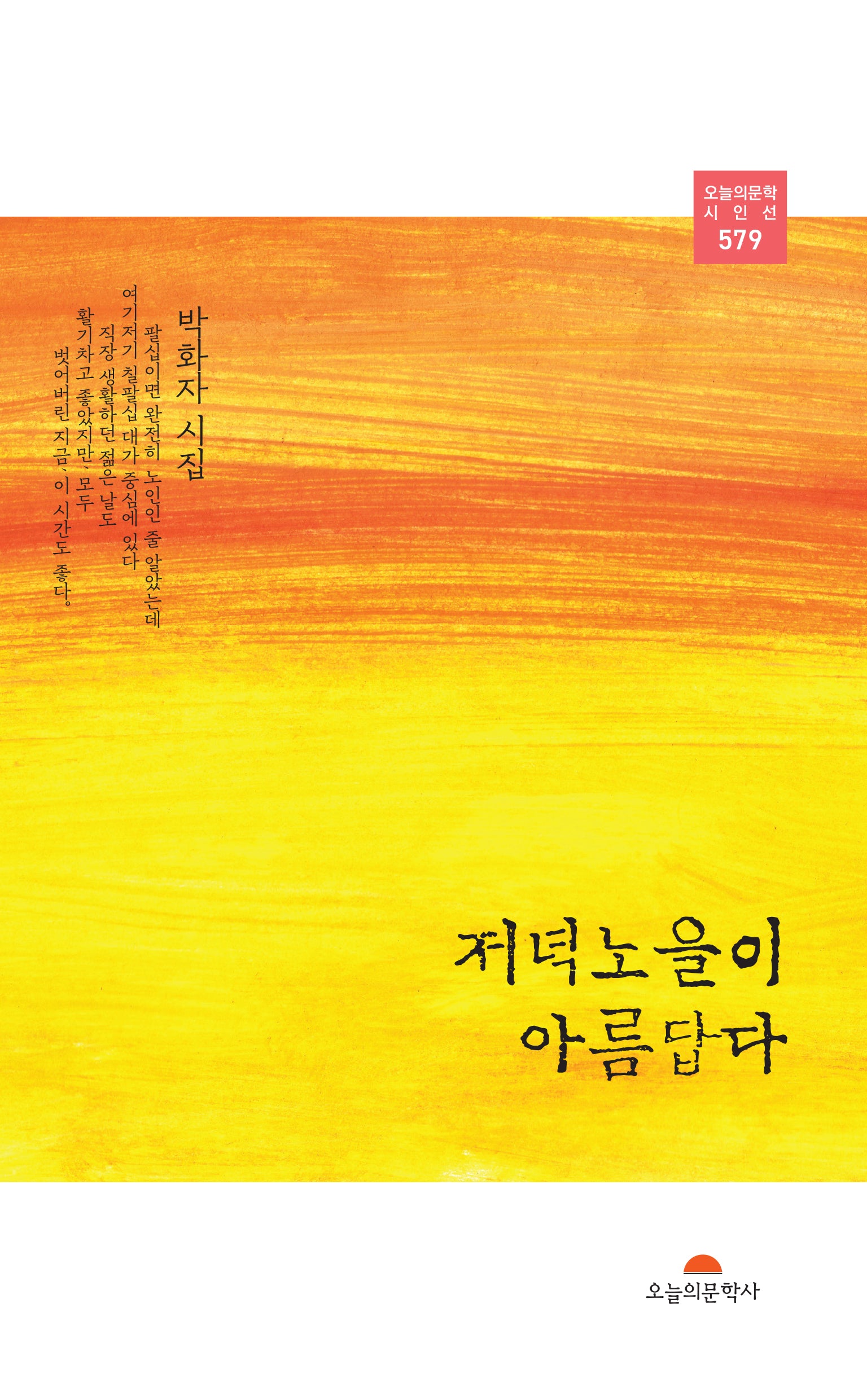 저녁노을이 아름답다(오늘의문학시인선 579)