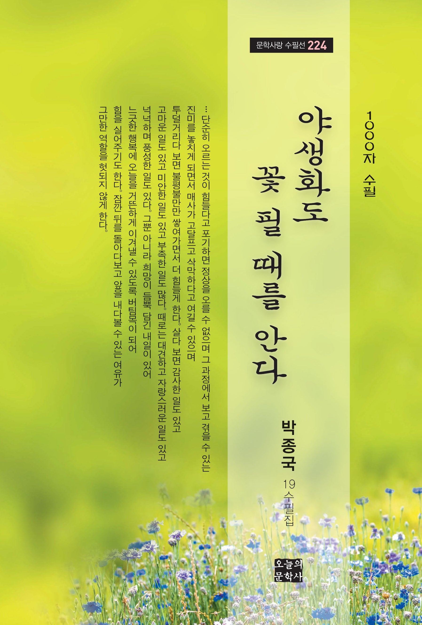 야생화도 꽃 필 때를 안다(문학사랑 수필선 224)