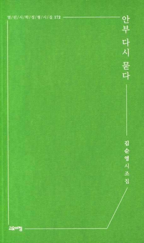 안부 다시 묻다(열린시학 정형시집 172)(반양장)