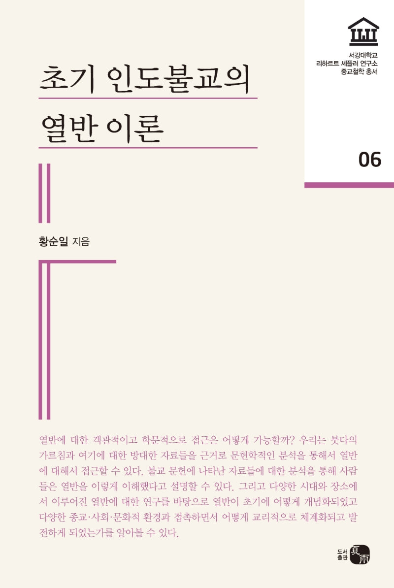 초기 인도불교의 열반 이론(서강대학교 리하르트셰플러연구소 종교철학 6)