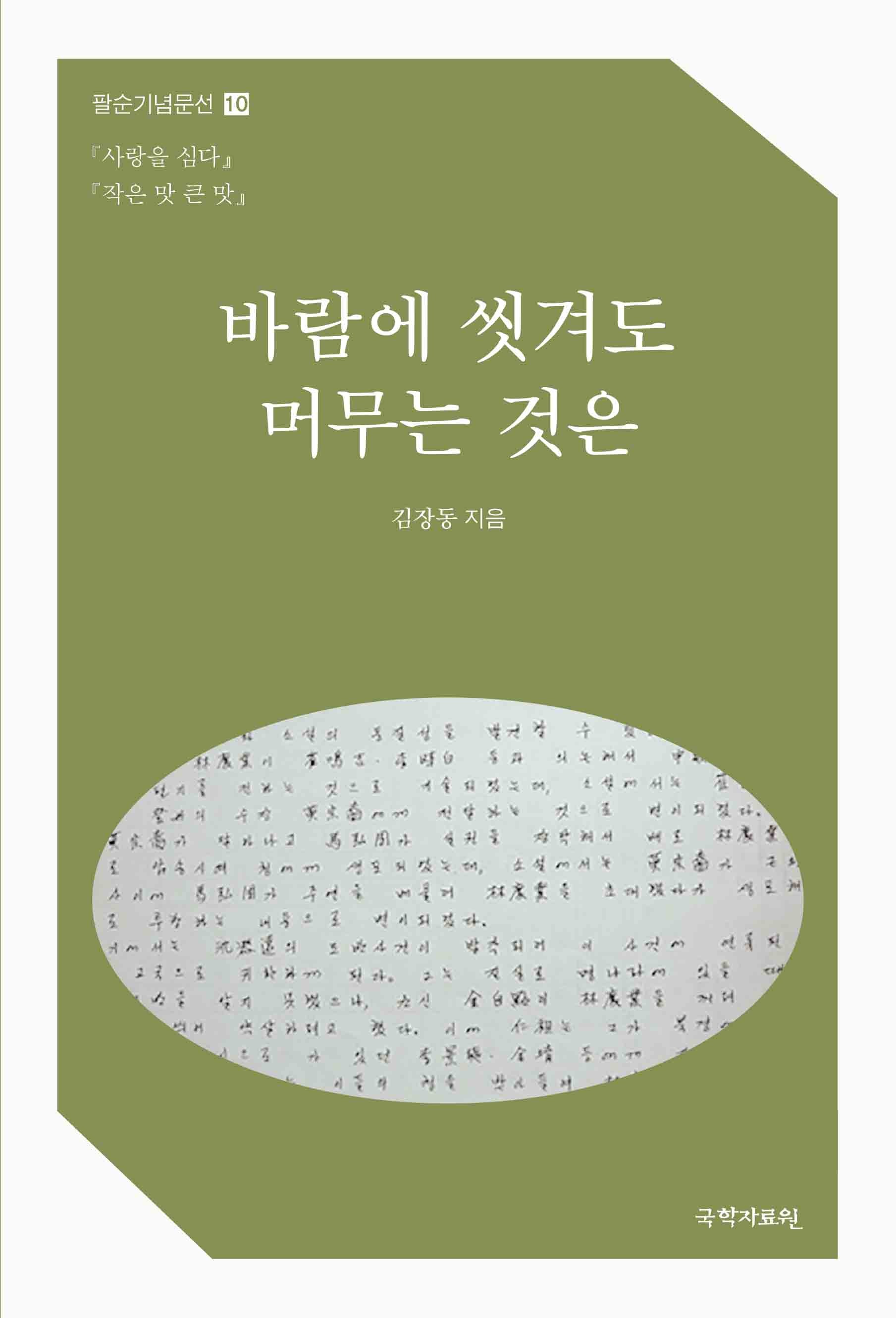 바람에 씻겨도 머무는 것은(팔순기념문선 10)