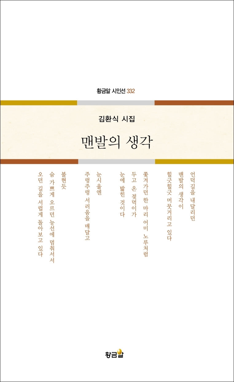 맨발의 생각(황금알 시인선 332)