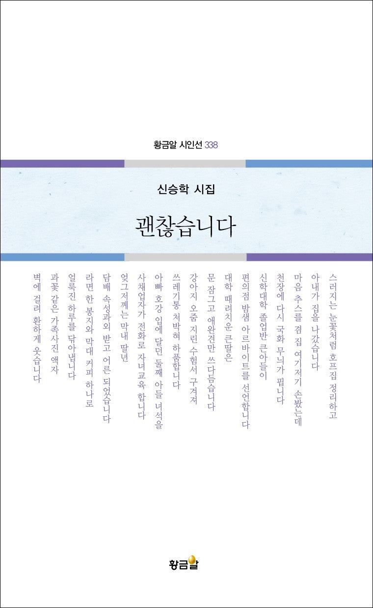 괜찮습니다(황금알 시인선 338)
