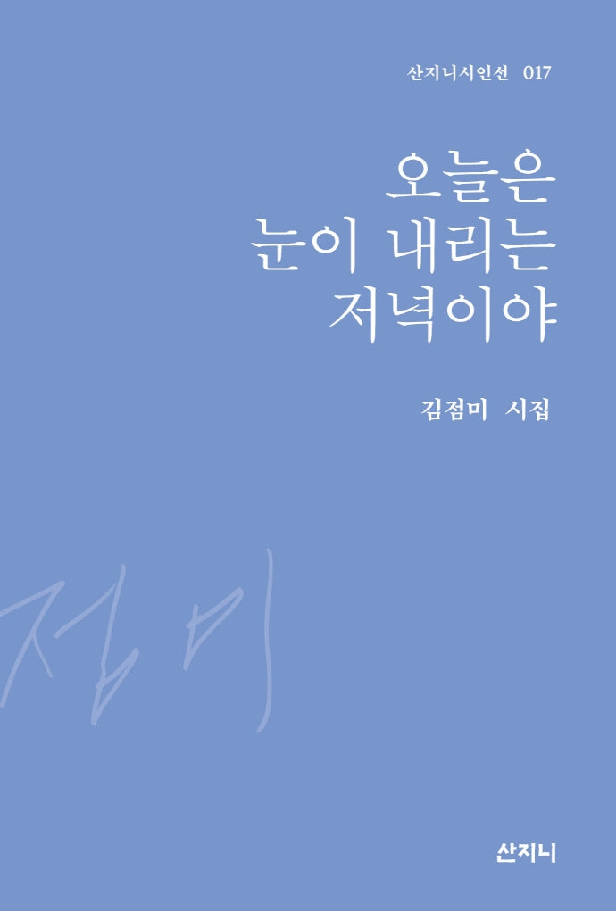 오늘은 눈이 내리는 저녁이야(산지니시인선 17)(양장본 HardCover)