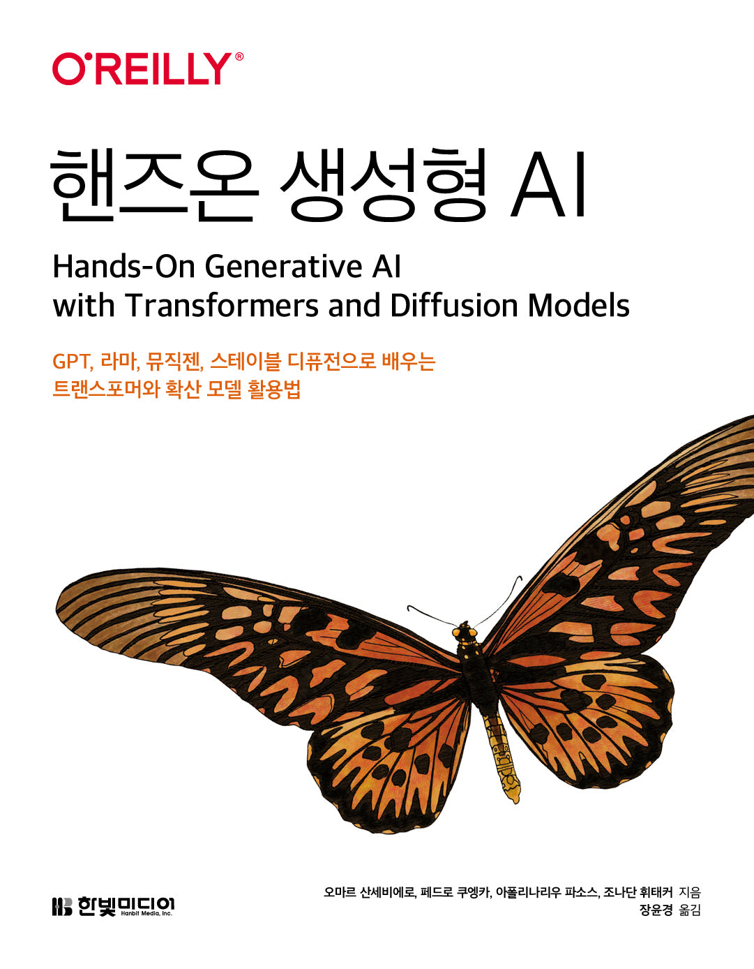 핸즈온 생성형 AI: GPT, 라마, 뮤직젠, 스테이블 디퓨전으로 배우는 트랜스포머와 확산 모델 활용법
