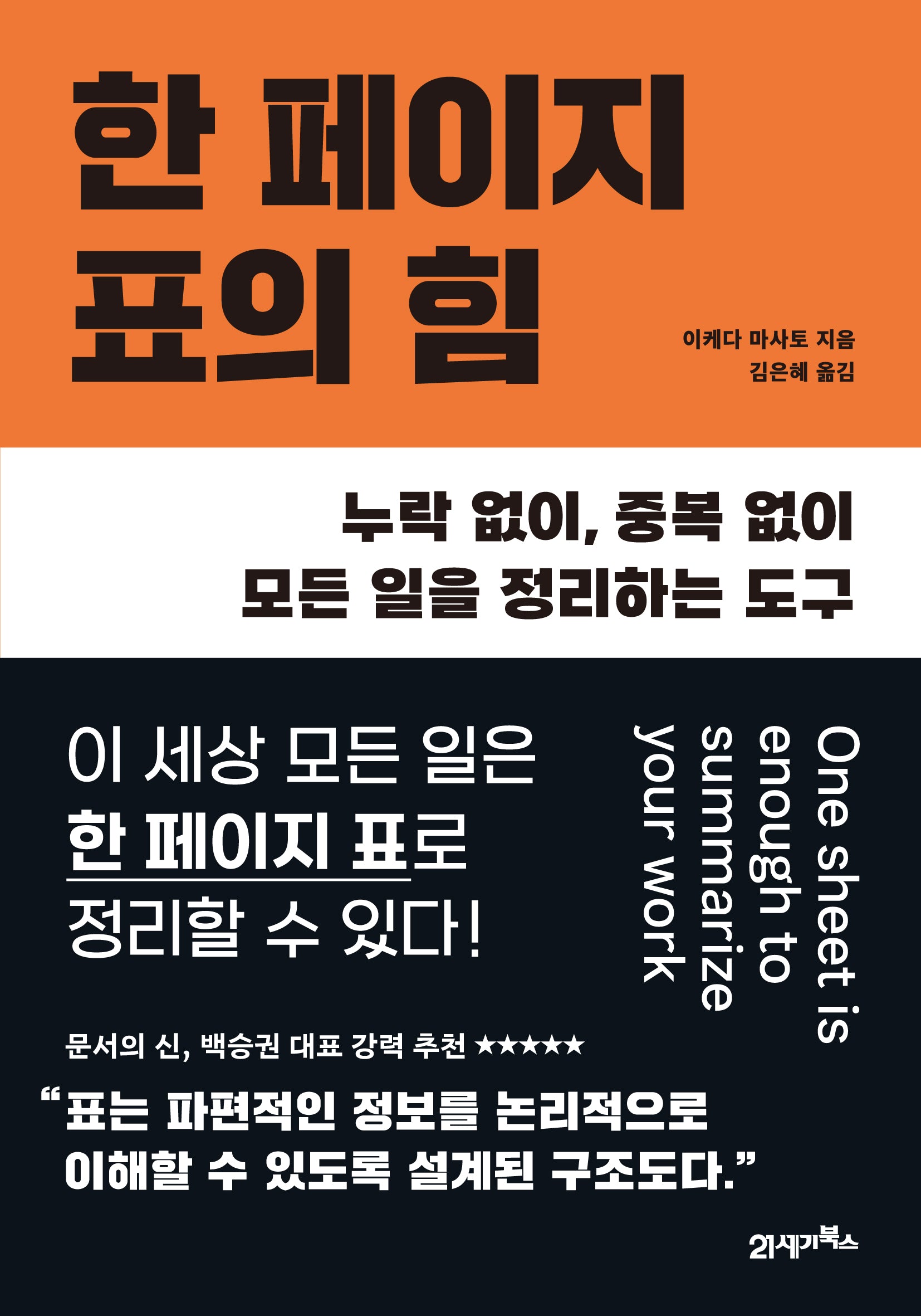 한 페이지 표의 힘(심플리어 2)