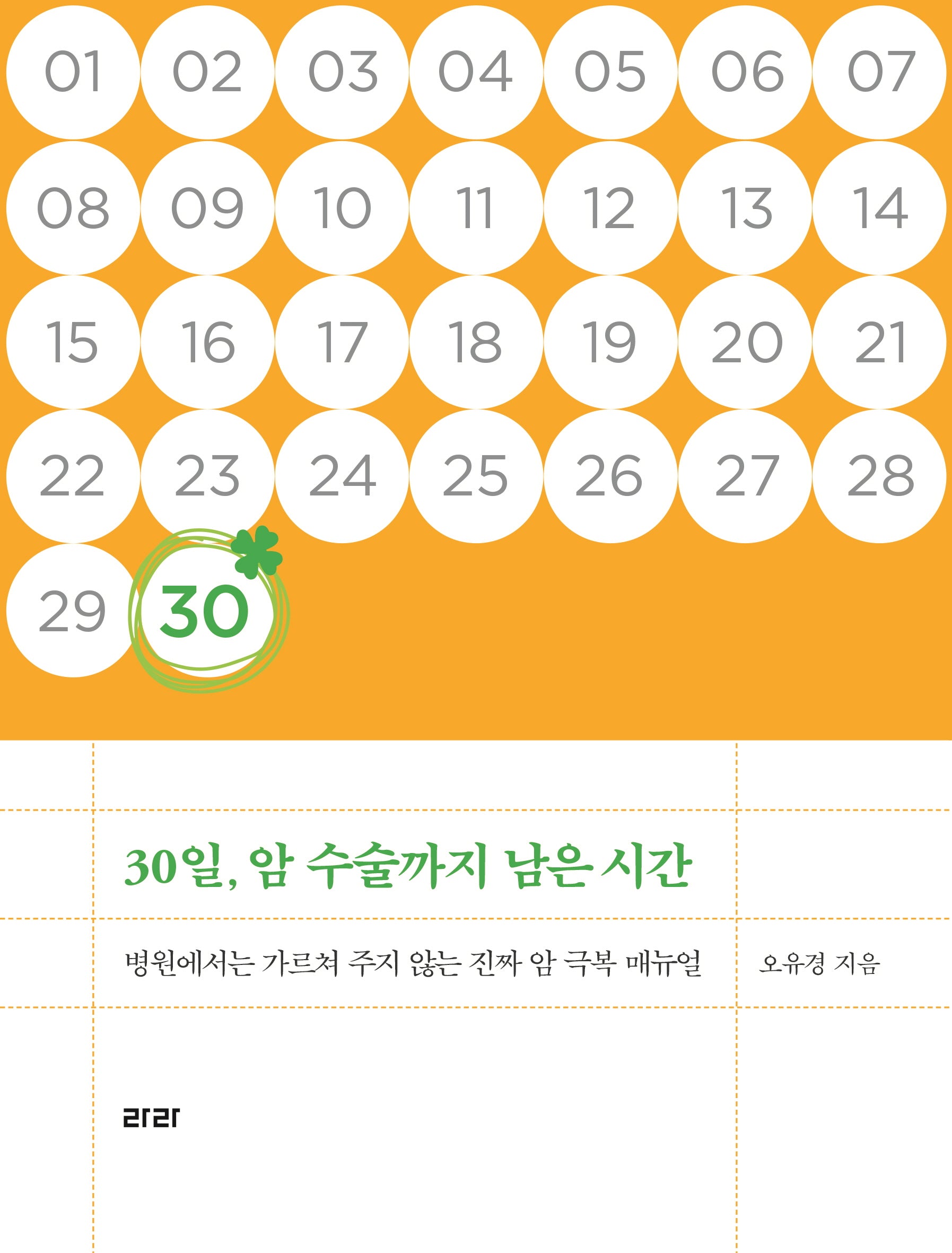 30일, 암 수술까지 남은 시간