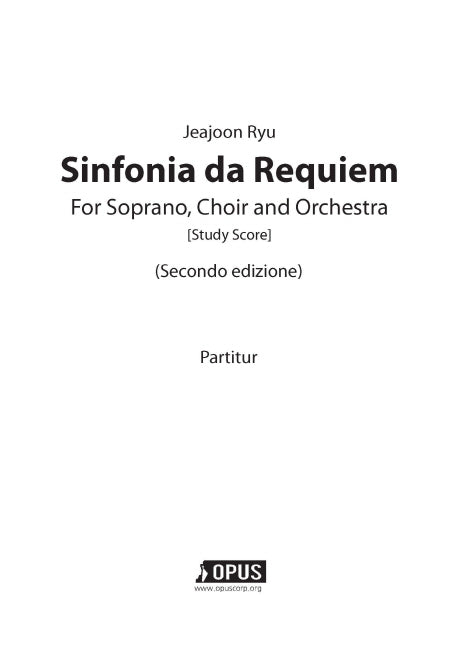 Sinfonia da Requiem: For Soprano, Choir and Orchestra(Study Score)(개정판 2판)