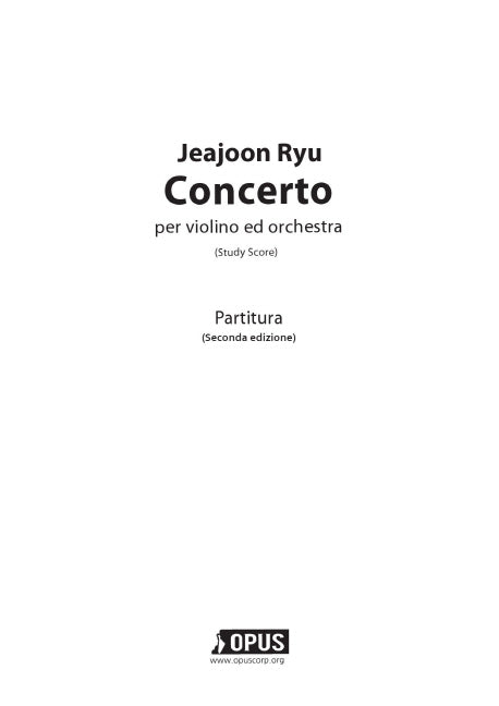 Concerto: per violino ed orchestra(Study score)(개정판 2판)