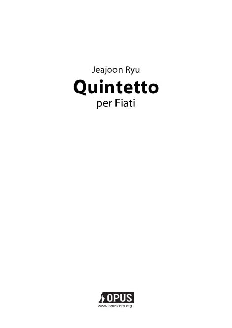 Quintetto: per Fiati(개정판 2판)