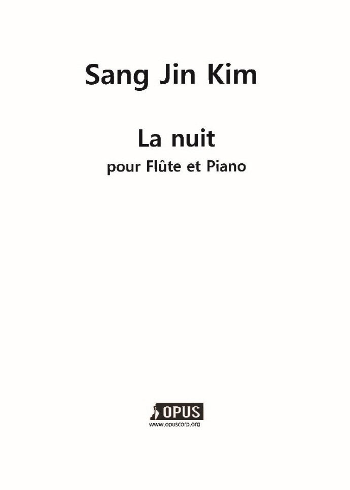 La nuit for Flute and Piano