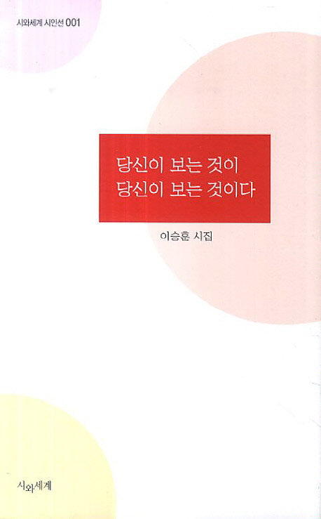 당신이 보는 것이 당신이 보는 것이다(시와세계 시인선 1)