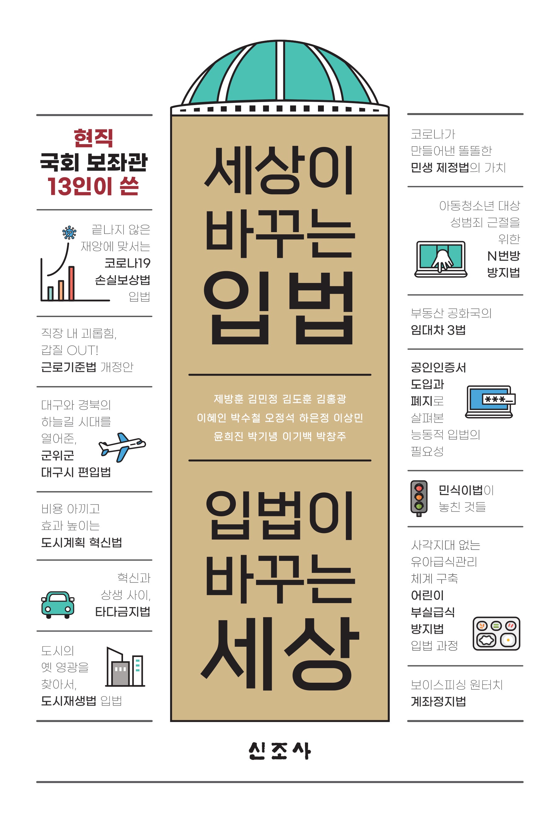 세상이 바꾸는 입법, 입법이 바꾸는 세상(현직 국회 보좌관 13인이 쓴)
