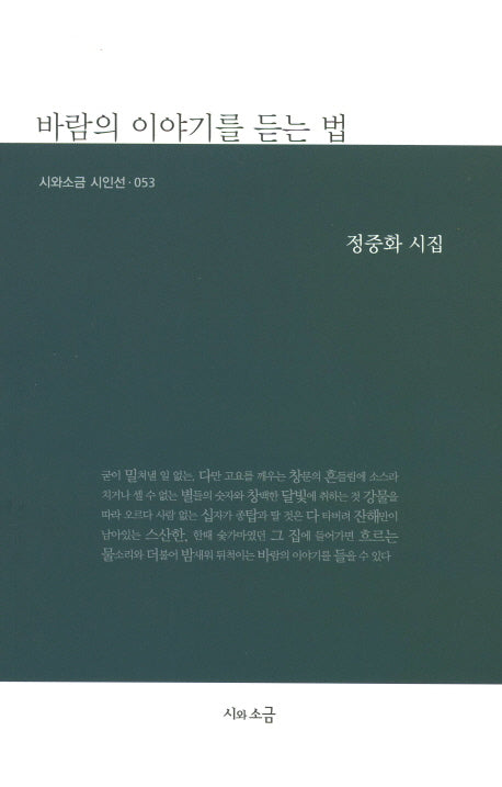 바람의 이야기를 듣는 법(시와소금 시인선 53)