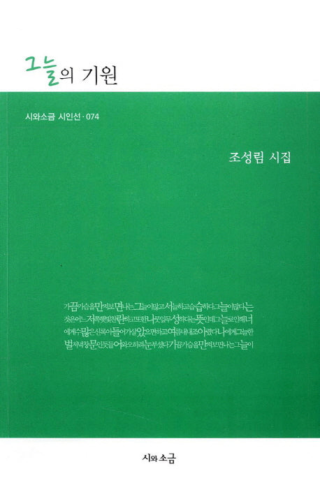 그늘의 기원(시와소금 시인선 74)