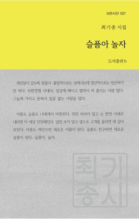 슬픔아 놀자(b판시선 27)