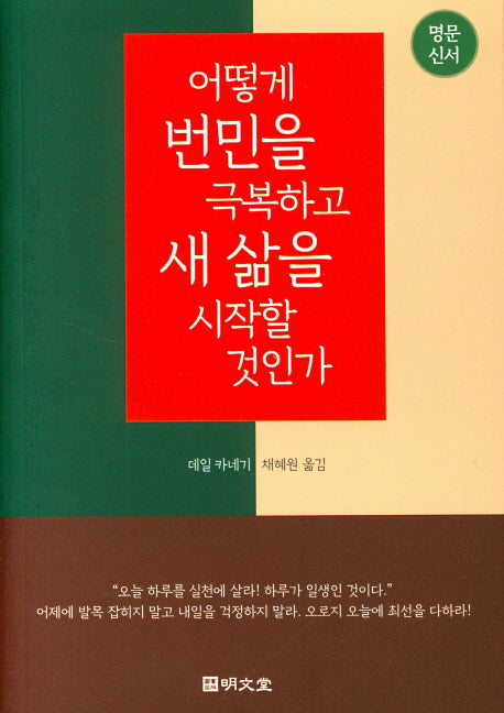 어떻게 번민을 극복하고 새 삶을 시작할 것인가(명문신서)