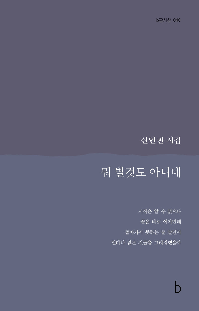 뭐 별것도 아니네(b판시선 40)