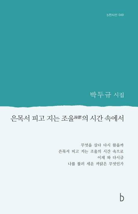 은목서 피고 지는 조울의 시간 속에서(b판시선 49)