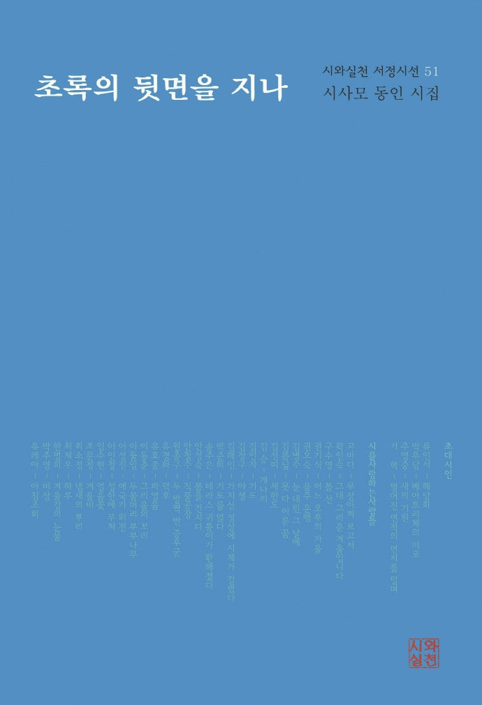 초록의 뒷면을 지나(시와 실천 서정시선 51)