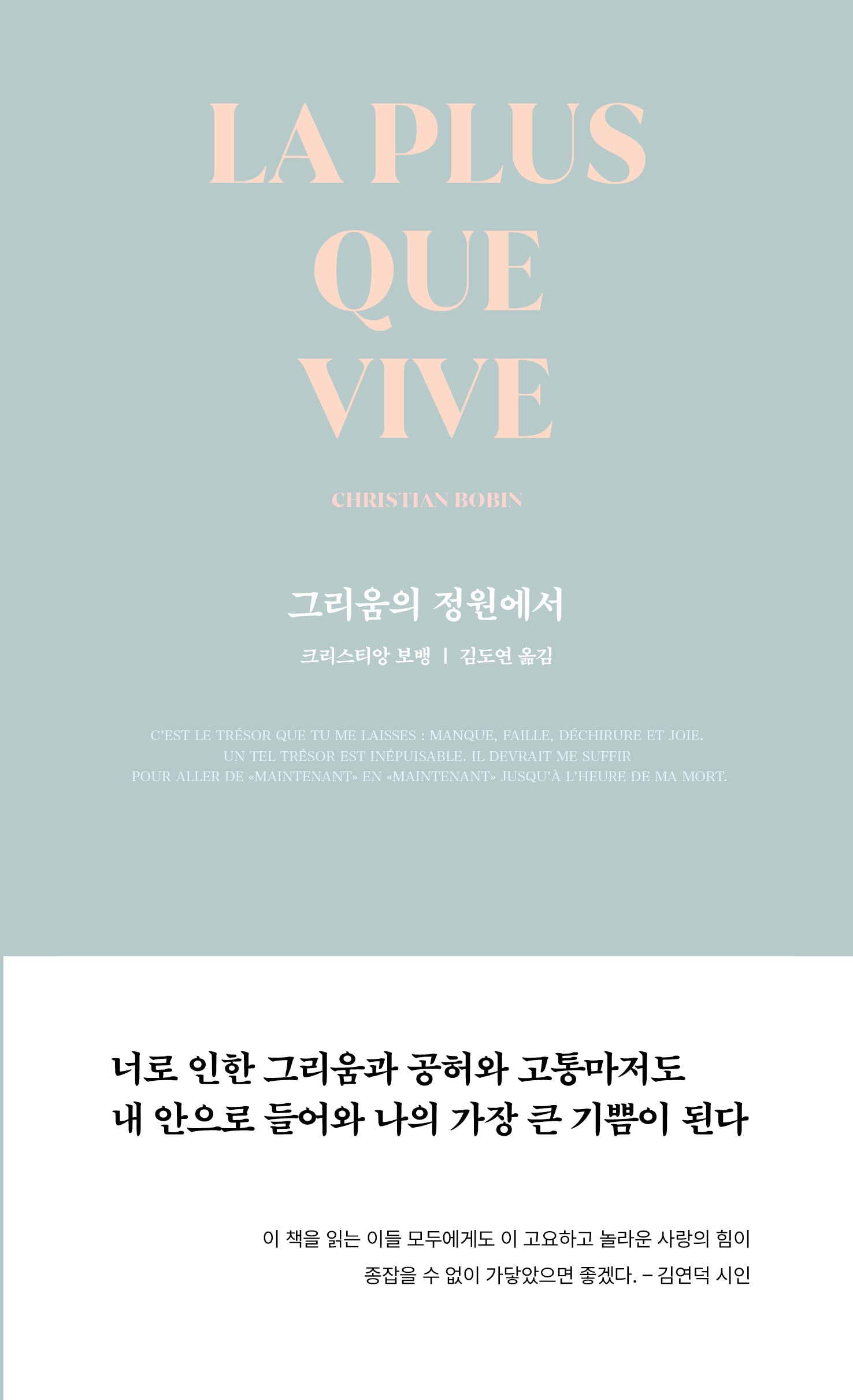 그리움의 정원에서 (La plus que vive)(개정판)