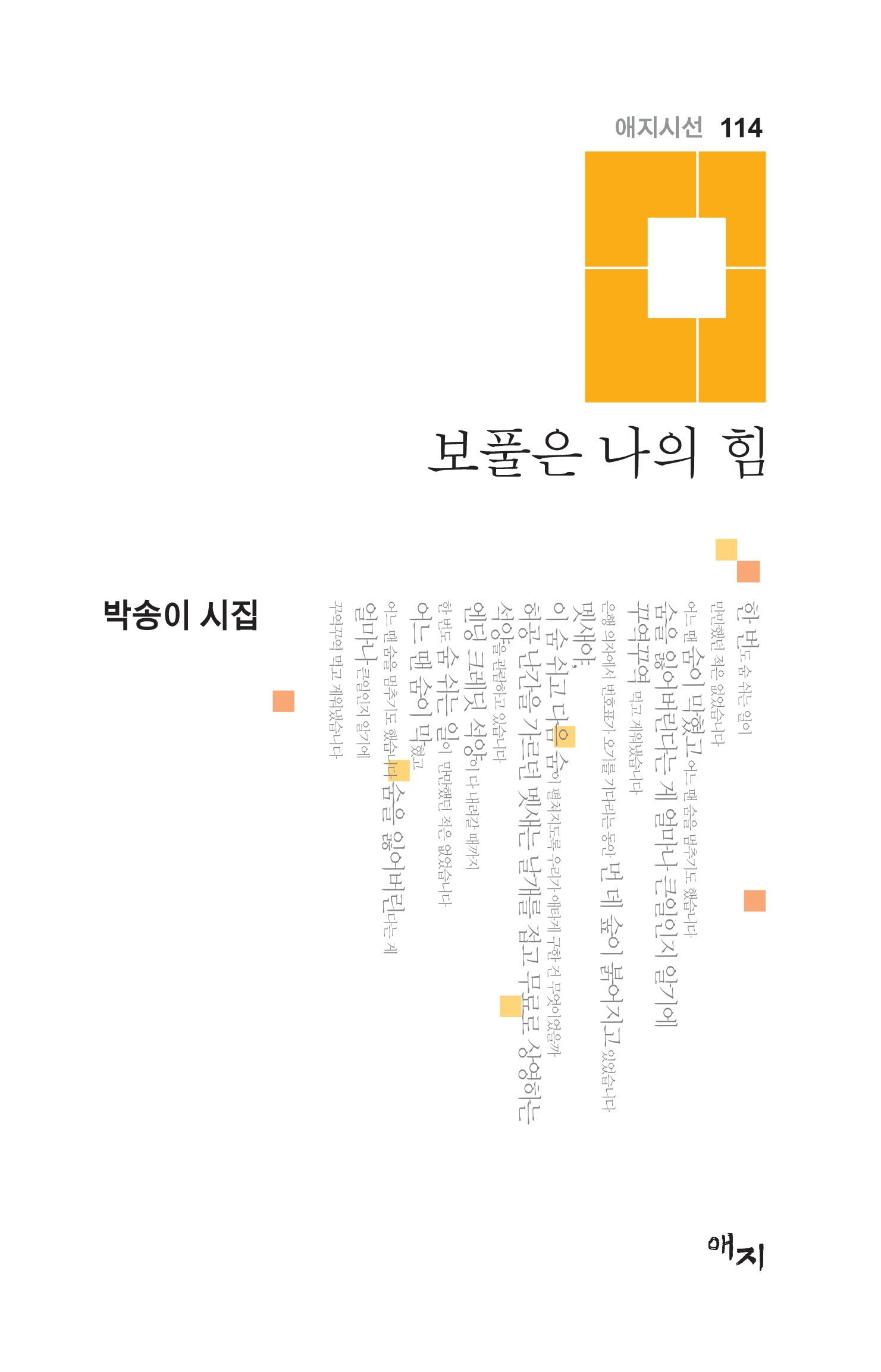 보풀은 나의 힘(애지시선 114)(양장본 Hardcover)
