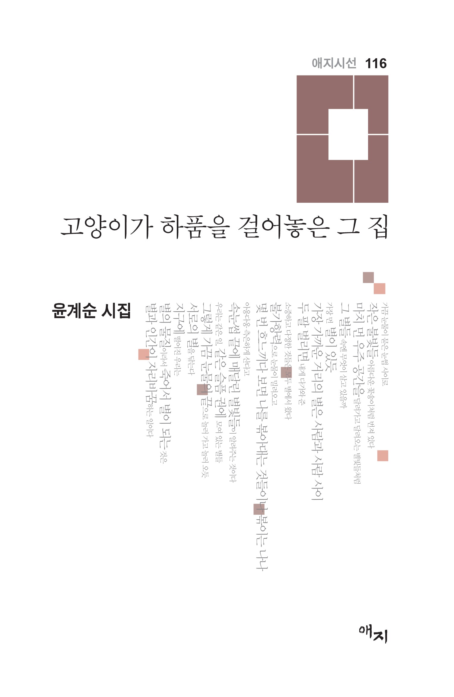 고양이가 하품을 걸어놓은 그 집(애지시선 116)(양장본 Hardcover)